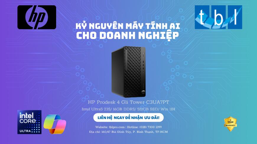 HP PRODESK 4 G1i TOWER C3UA7PT – KỶ NGUYÊN MÁY TÍNH AI CHO DOANH NGHIỆP