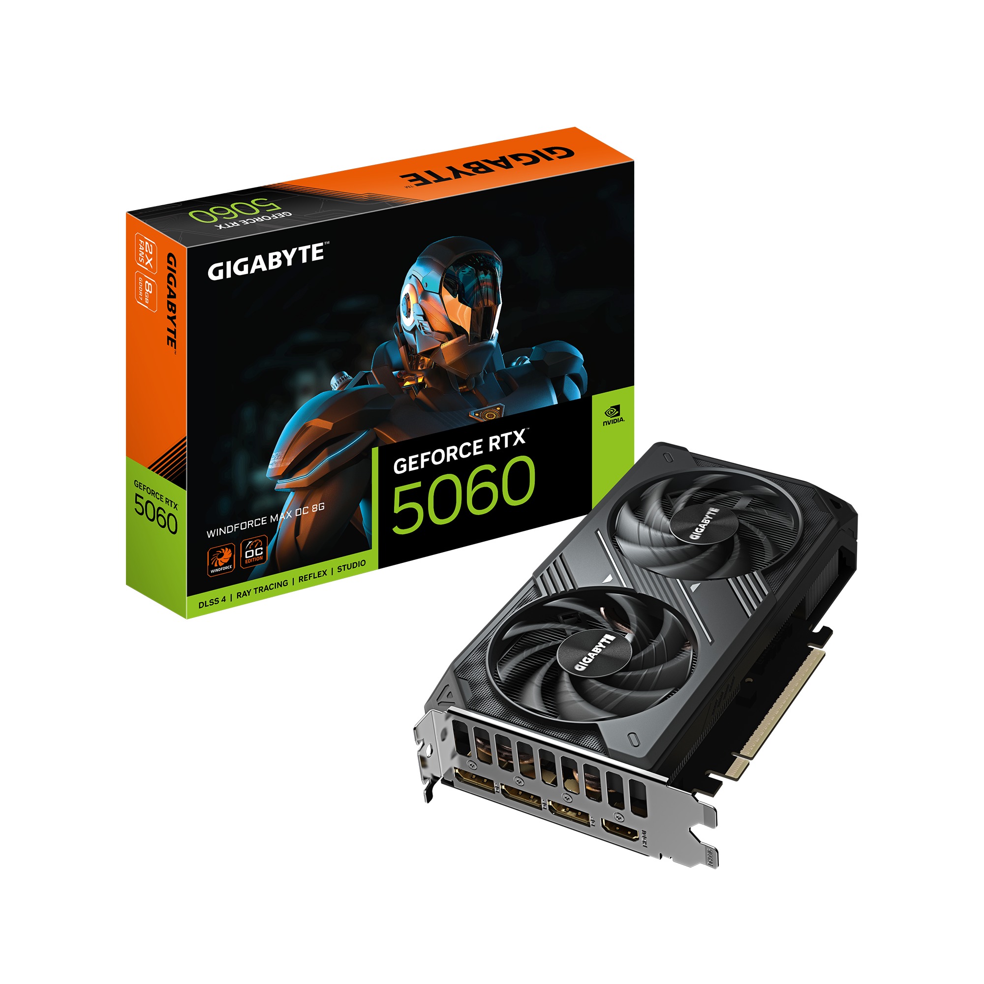 Card màn hình Gigabyte GeForce RTX 5060 WINDFORCE MAX OC 8GB GDDR7 (GV-N5060WF2MAX OC-8GD)