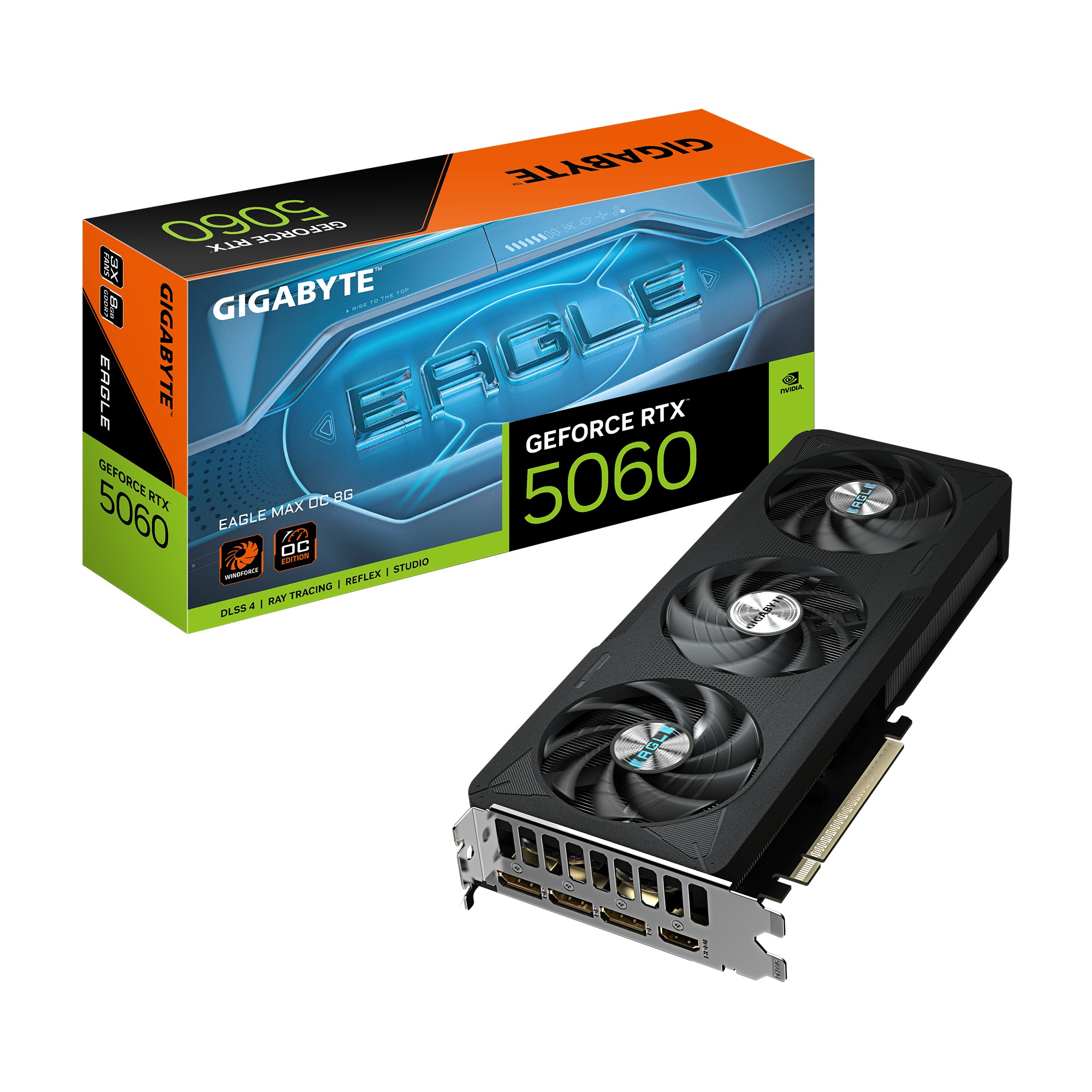 Card màn hình Gigabyte GeForce RTX 5060 EAGLE MAX OC 8GB GDDR7 (GV-N5060EAGLEMAX OC-8GD)