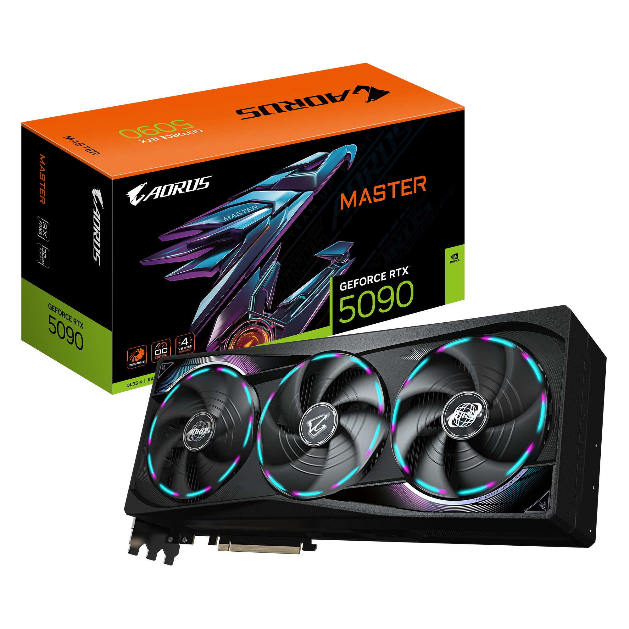 Card màn hình Gigabyte AORUS GeForce RTX 5090 MASTER 32GB GDDR7 (GV-N5090AORUS M-32GD)