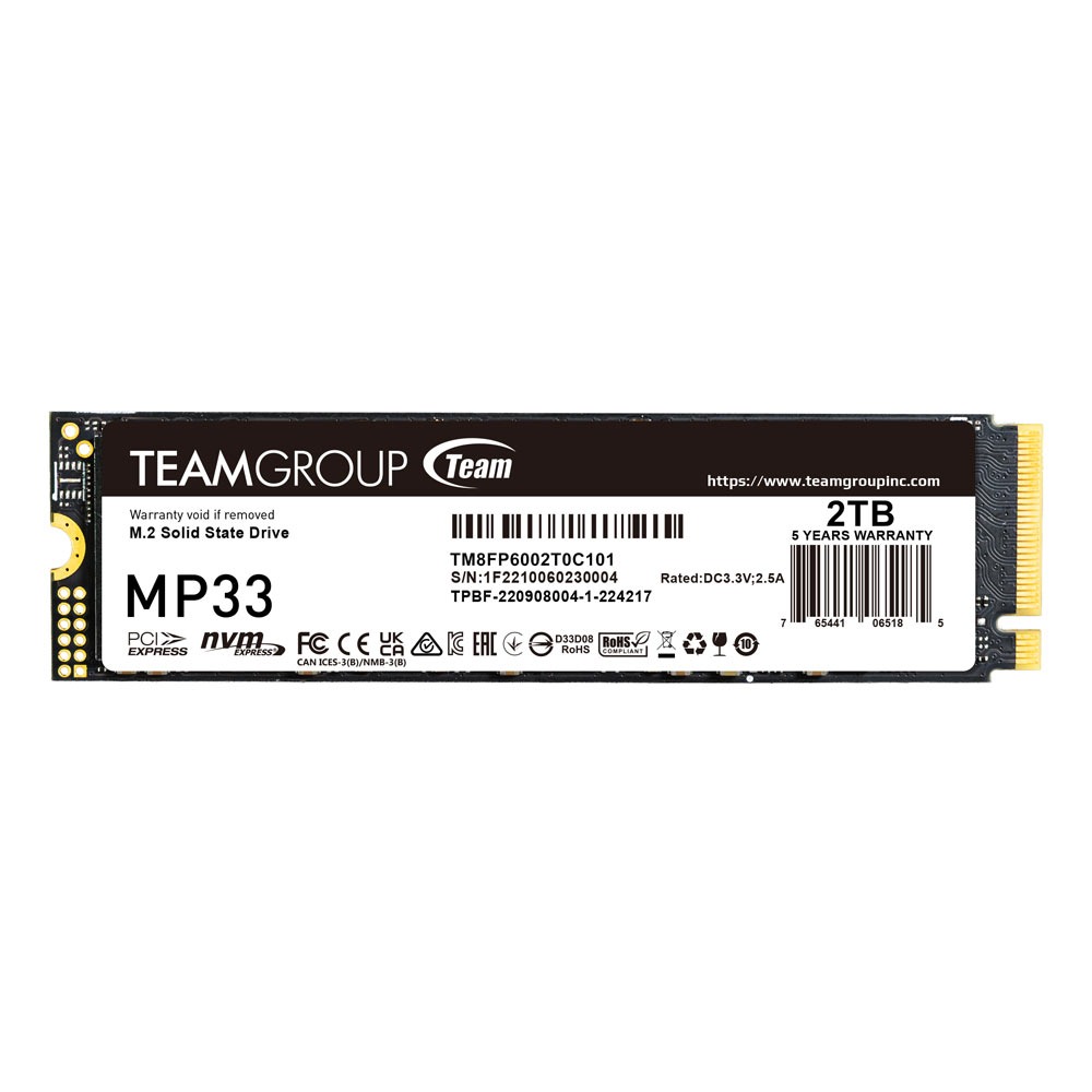 Ổ cứng SSD TeamGroup MP33 512GB M.2 PCIe Gen3x4 (TM8FP6512G0C101)