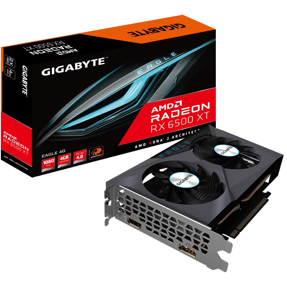Mainboard / Card đồ họa Gigabyte Radeon RX 6500 XT EAGLE 4G (GV-R65XTEAGLE-4GD)