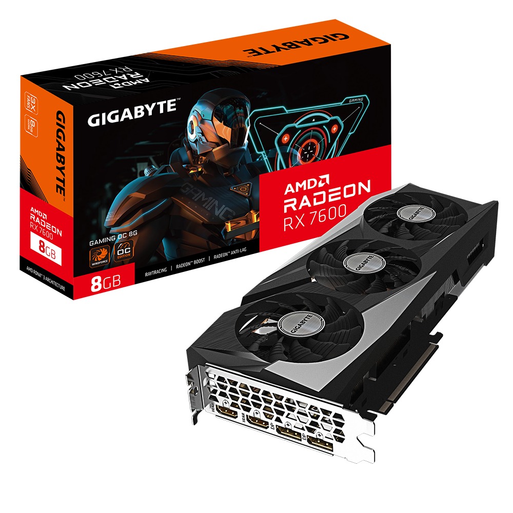 Card đồ họa Gigabyte Radeon RX 7600 GAMING OC 8G (GV-R76GAMING OC-8GD)