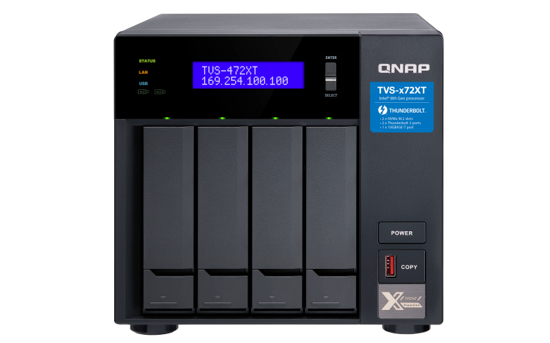 Thiết Bị Lưu Trữ NAS QNAP TVS-472XT-i3-4G