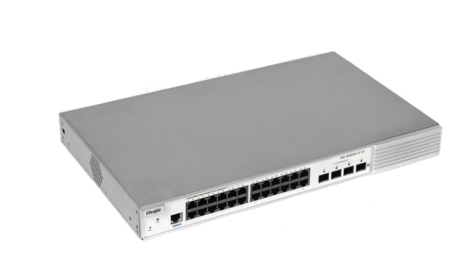 Ruijie RG-S2928G-E Ethernet Switch, 24-Port 10/100/1000BASE-T and 4 GE SFP Ports (Non-Combo), AC