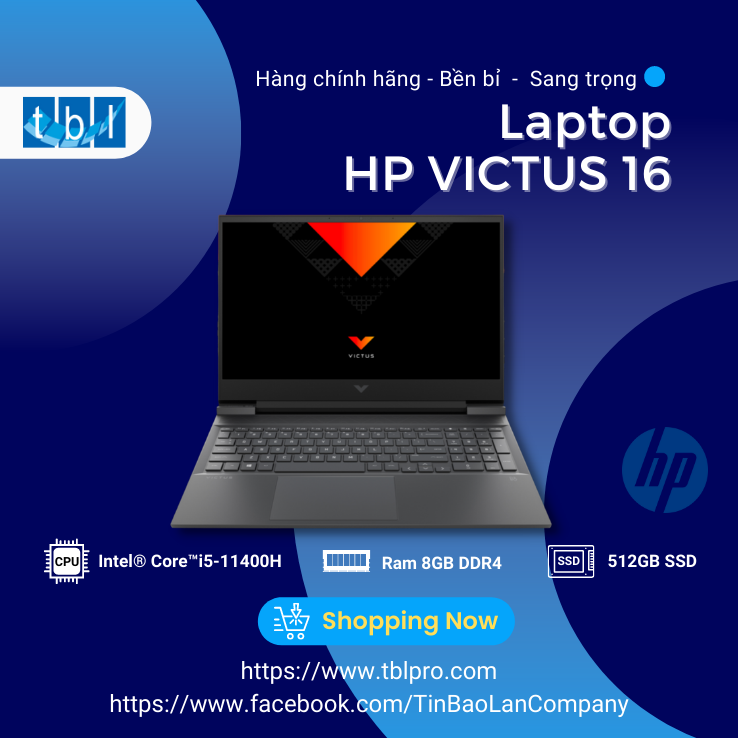 Laptop HP VICTUS 16-e0177AX R5-5600H/ 8GB / 512GB SSD